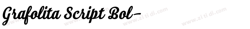 Grafolita Script Bol字体转换